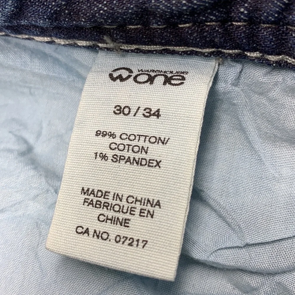 Warehouse One Athletic Fit Jeans Size 30 W x 34 L NWT - Picture 11 of 15